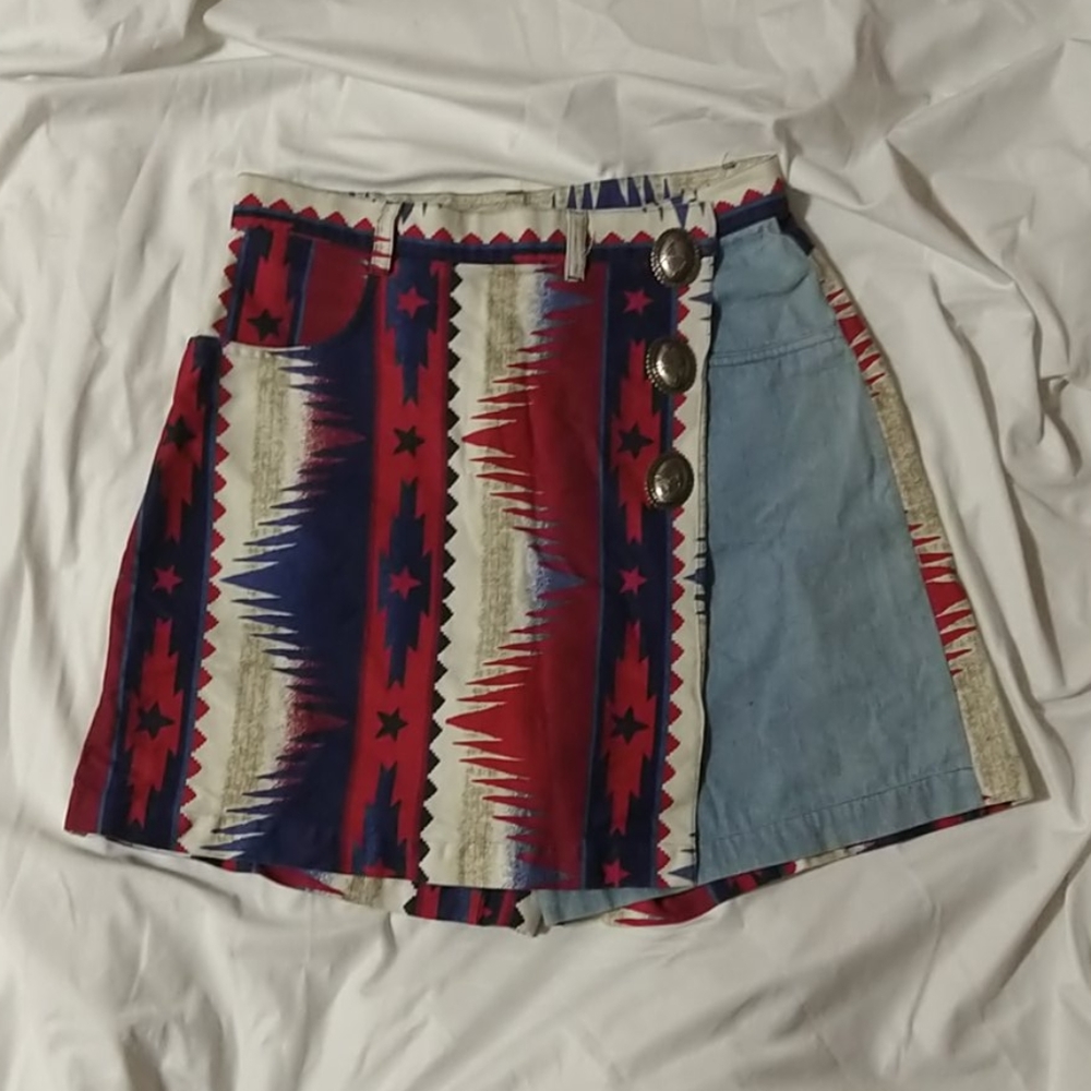 Vintage 90'  denim skort Adobe rose size 9
